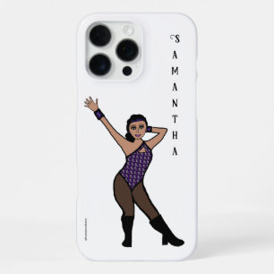 Coque iPhone 16 Pro Max Danseur Personnalisé Impression Violet Argent #2