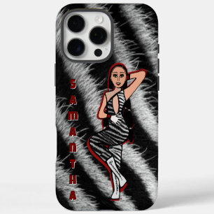 Coque iPhone 16 Pro Max Danseur personnalisé Red Zebra #2