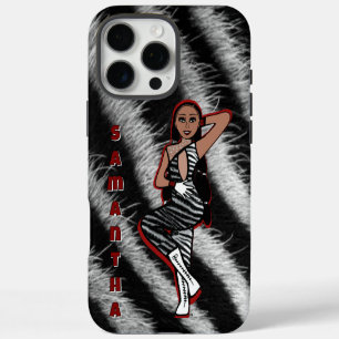 Coque iPhone 16 Pro Max Danseur personnalisé Rouge Zèbre #1