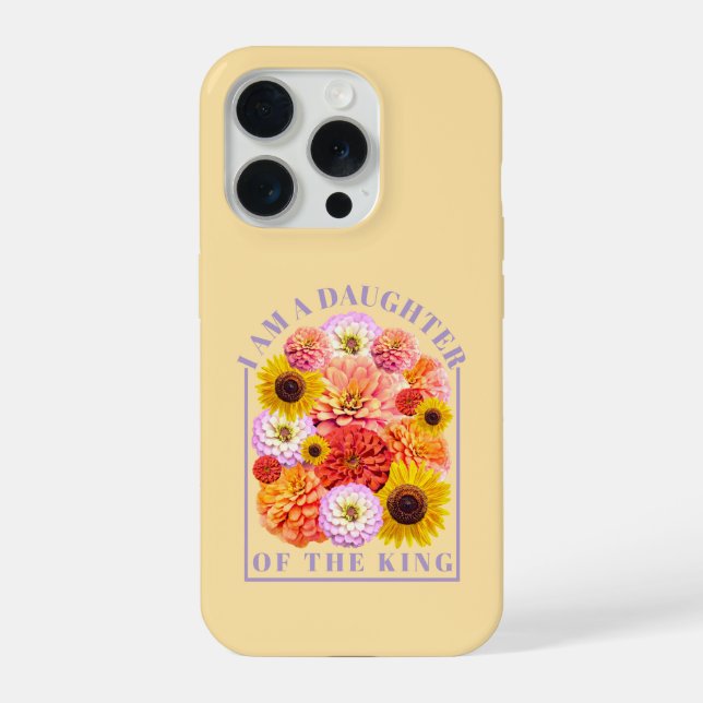 Coque iPhone Daughter of the King Floral Affirmation (Verso)