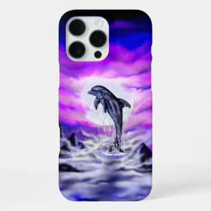 Coque iPhone 16 Pro Max Dauphin au clair de lune