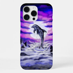 Coque iPhone 16 Pro Max Dauphin au clair de lune