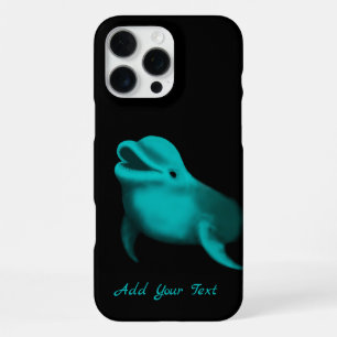 Coque iPhone 16 Pro Max Dauphin Chanceux - Ajoutez Votre Texte