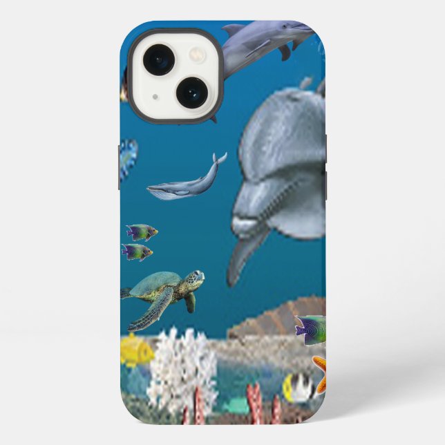 Coque iPhone Dauphins  (Verso)