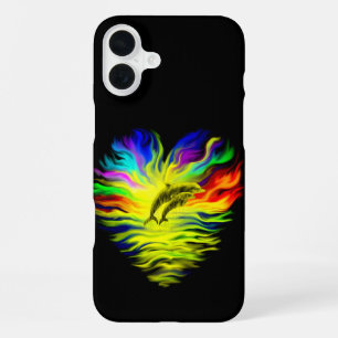 Coque iPhone 16 Plus Dauphins dans la lumière du soleil