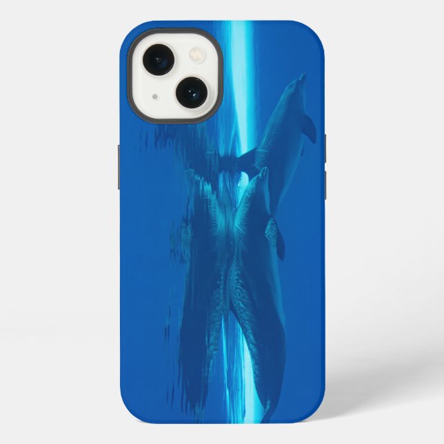 Coque iPhone Dauphins et reflets (Verso)
