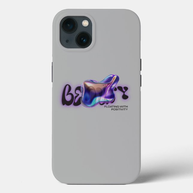 Coque iphone de beauté - Gris (Verso)