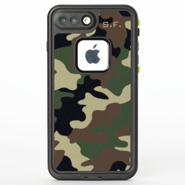 Coque iphone de Camo de forêt (Dos)