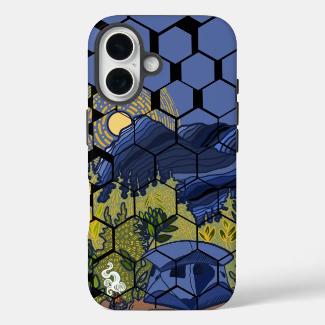 Coque iphone de camping-tente (Verso)