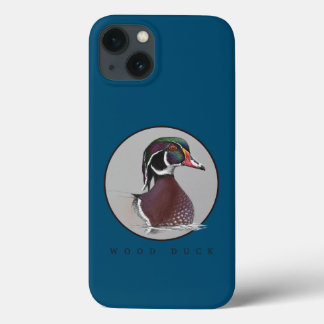 Coque iphone de canard à bois