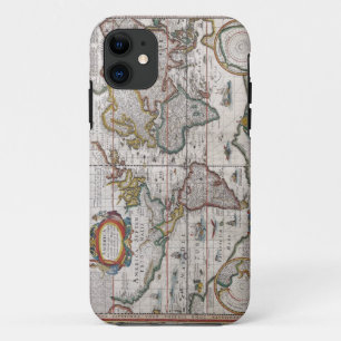 Coque iphone de carte du monde antique