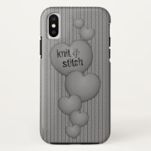Coque iphone de cascade GRIS de Knit de Hearts❤