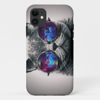 Coque iphone de chat de galaxie
