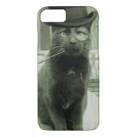 coque iphone de chat vapeur vintage