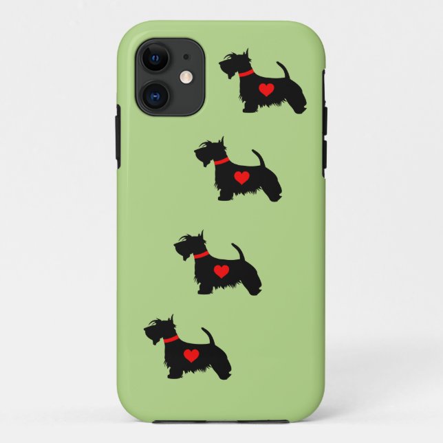 Coque iphone de chien de Scottie (Dos)