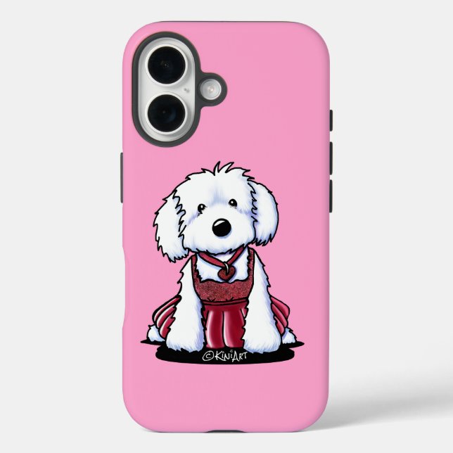 Coque iphone de chien maltais glamour (Verso)
