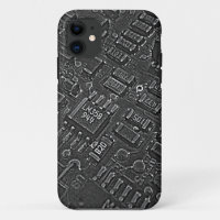 Coque iphone de circuits foncés