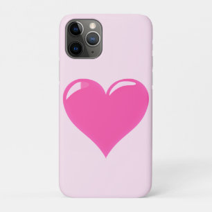 Coque iphone de coeur rose