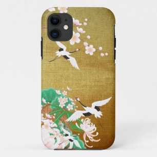Coque iphone de conception de Japonais de héron e