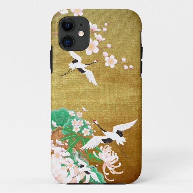Coque iphone de conception de Japonais de héron et (Dos)