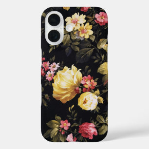 Coque iphone de Coque-Mate en tissu floral à l'anc