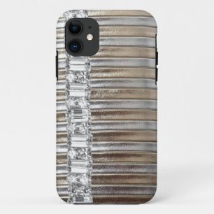 COQUE IPHONE de cuir de faux de fausses pierres