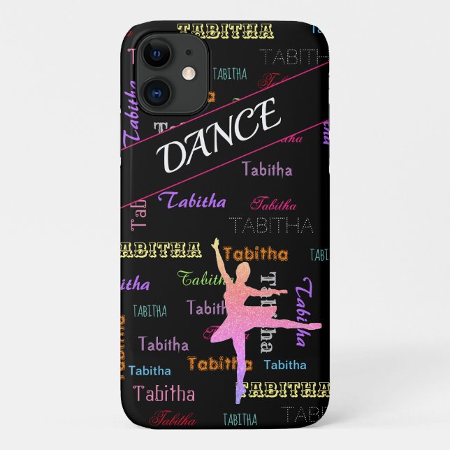 Coque iphone de danse avec nom personnalisé partou (Dos)