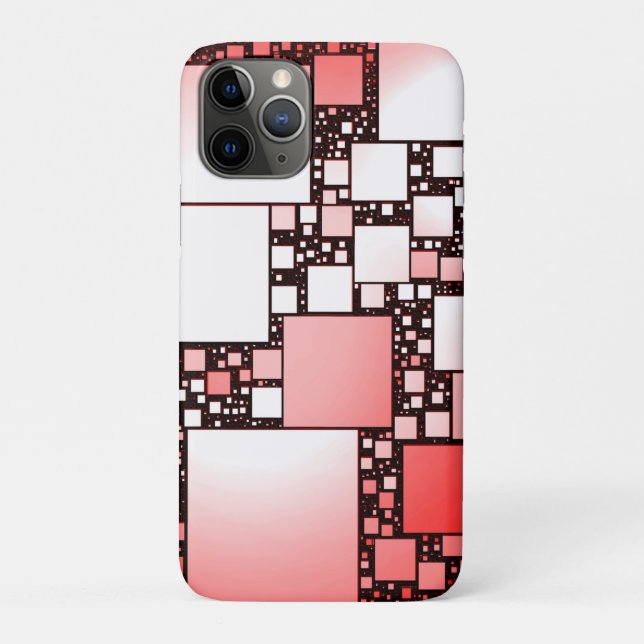 Coque iphone de danse Carré rouge et blanc (Dos)
