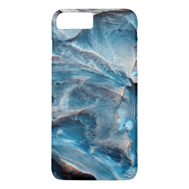 Coque iphone de design en marbre bleu (Dos)