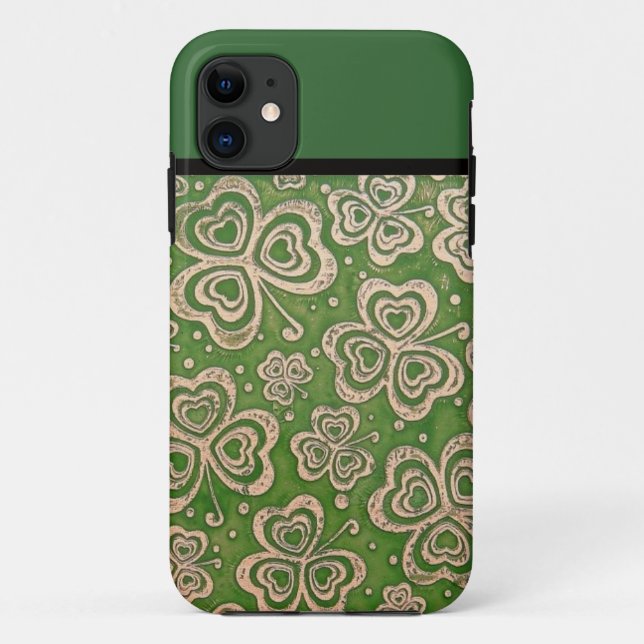 Coque iphone de design Shamrock irlandais (Dos)
