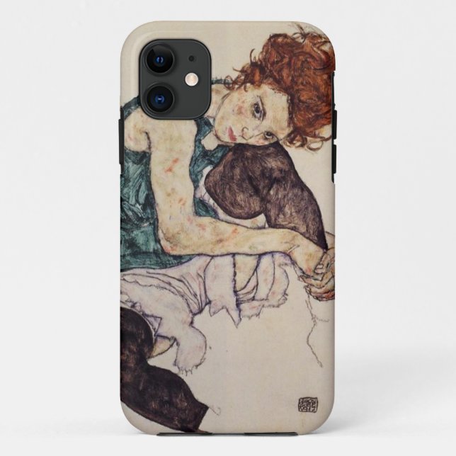 Coque iphone de femme posé par Schiele d'Egon (Dos)