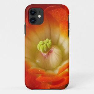 Coque iphone de fleur de cactus orange