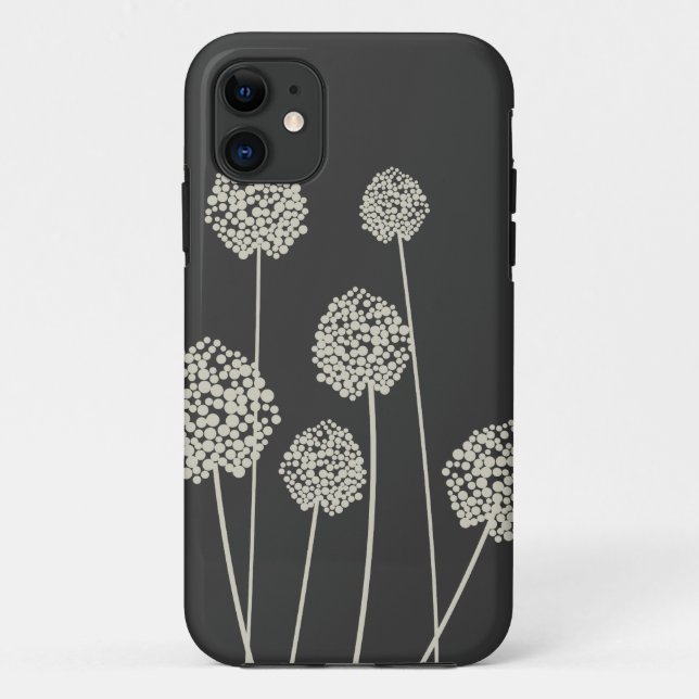 COQUE IPHONE DE FLEURS ÉTRANGES NAN/GRAY (Dos)