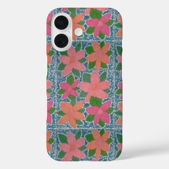 Coque iphone de fleurs tropicales (Verso)