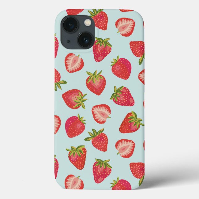 Coque iphone de fraise à la menthe (Verso)