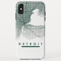 Coque iphone de la carte de Détroit