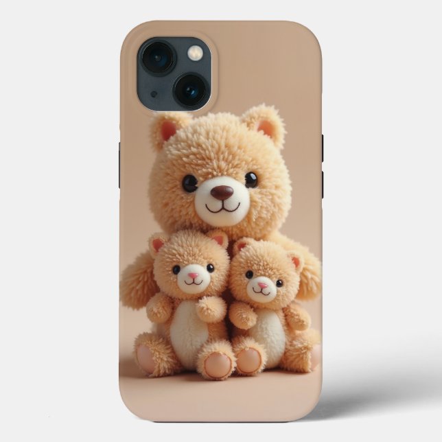 Coque iphone de la famille de l'ours (Verso)