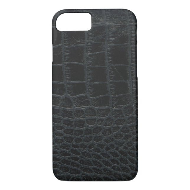 coque iphone de la peau de l'alligator noir (Dos)