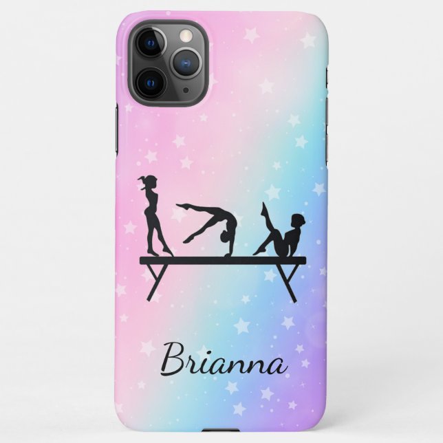 Coque iPhone De la poutre au téléphone Gymnastique personnalisé (Dos)