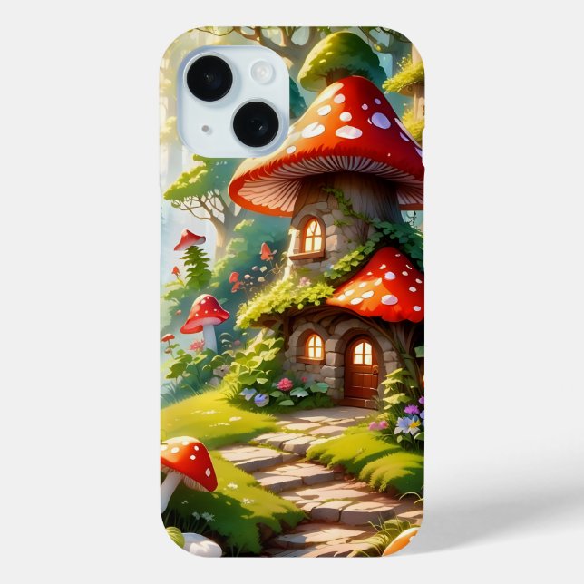 Coque iphone de la ville de champignons (Verso)