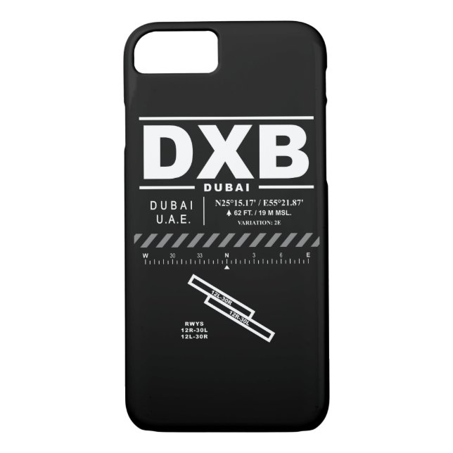 Coque iphone de l'aéroport international DXB de (Dos)