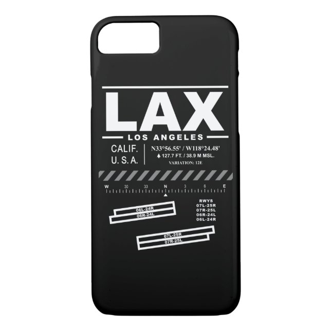 Coque iphone de LAX d'aéroport international de (Dos)