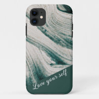 Coque iphone de lignes ondulées turquoise