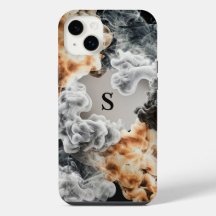 Coque iphone de monogramme de fumée