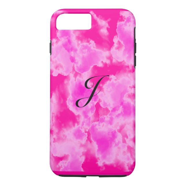 coque iphone de monogramme Motif Abstrait Pink Sky (Dos)
