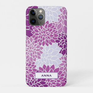Coque iphone de Motif de fleurs violettes personna