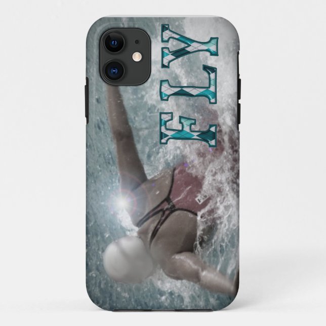Coque iphone de natation de course de papillon (Dos)