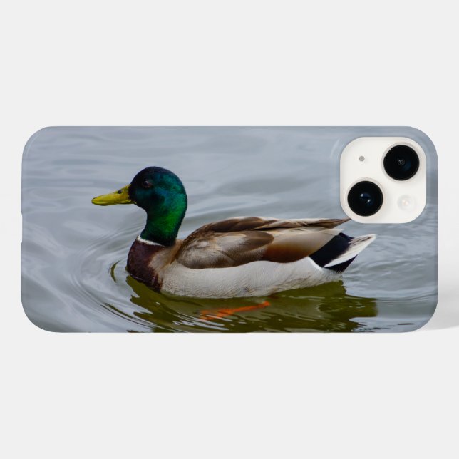 Coque iphone de natation Mallard (Verso (horizontal))