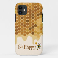 Coque iphone de nid d'abeilles motif personnalisé