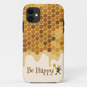 Coque iphone de nid d'abeilles motif personnalisé
